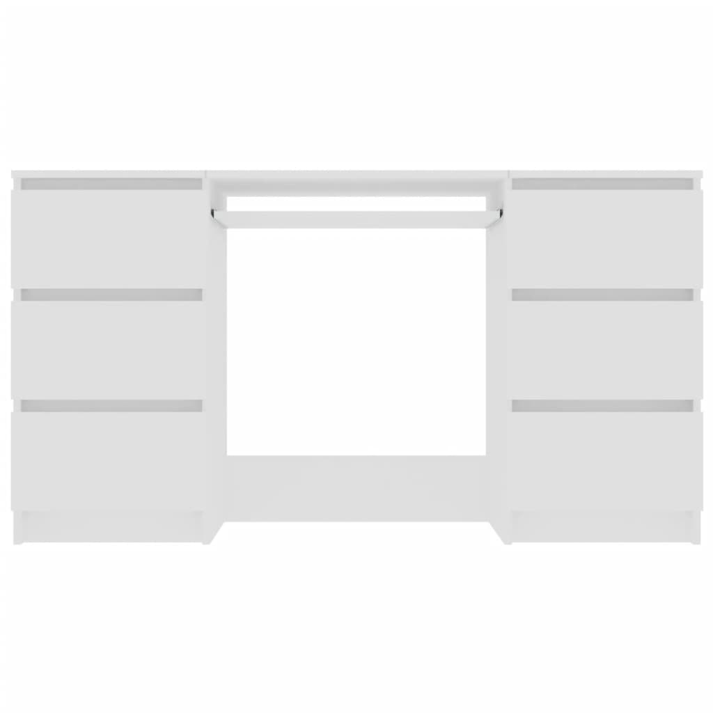 Schrijftafel 140x50x77 cm bewerkt hout wit