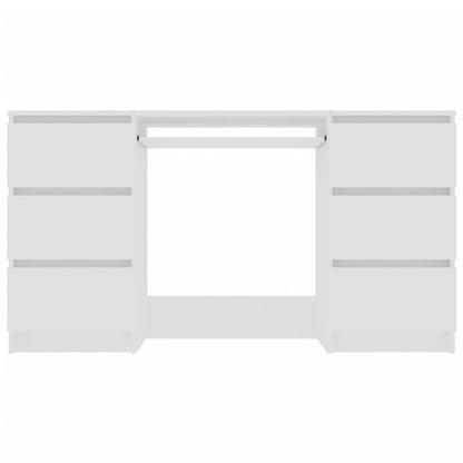 Schrijftafel 140x50x77 cm bewerkt hout wit