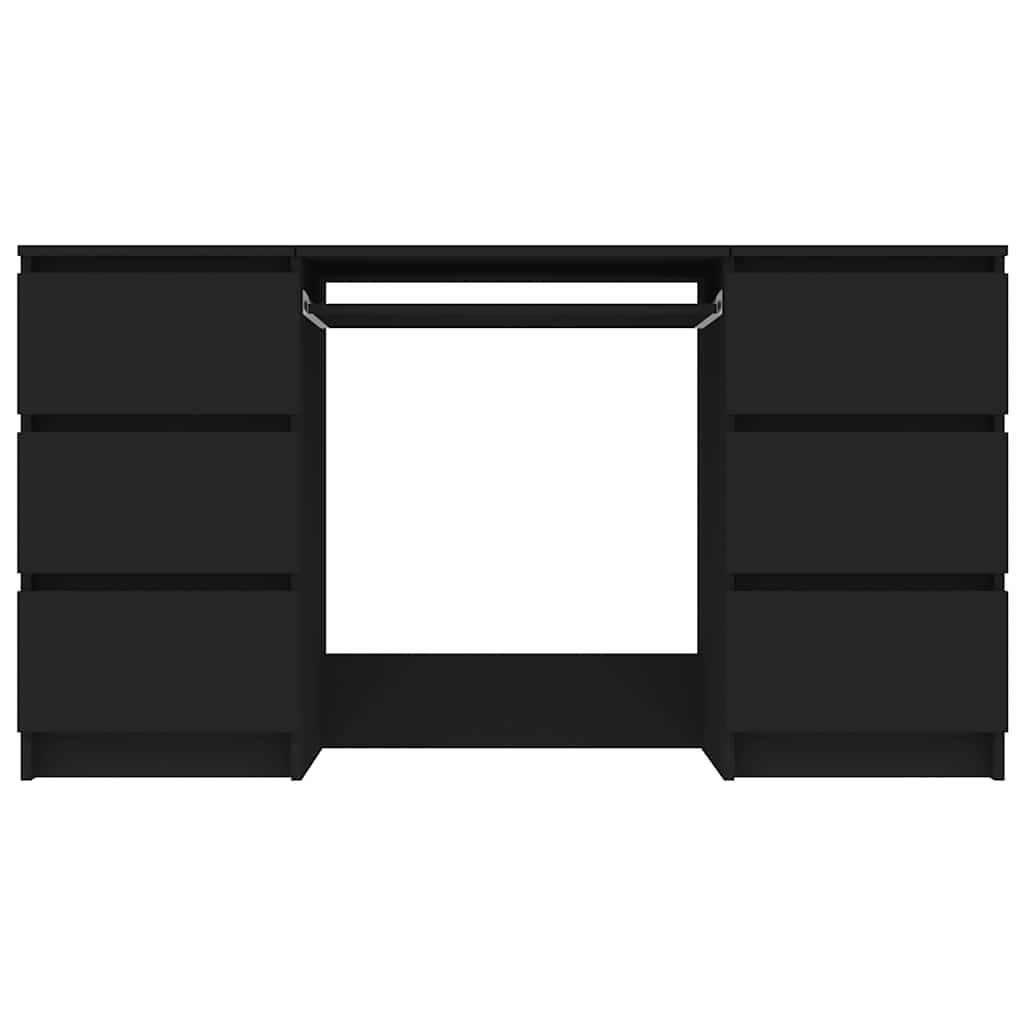 Schrijftafel 140x50x77 cm bewerkt hout zwart