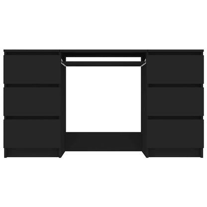 Schrijftafel 140x50x77 cm bewerkt hout zwart