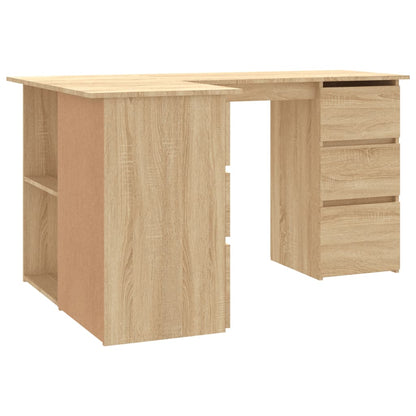 Corner desk 145x100x76 cm processed wood sonoma oak color