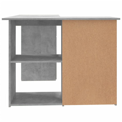 Corner desk 145x100x76 cm processed wood concrete gray