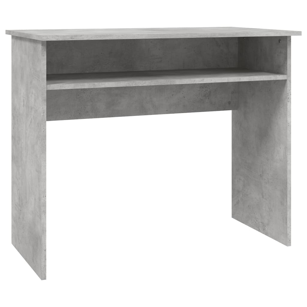 Desk 90x50x74 cm processed wood concrete gray