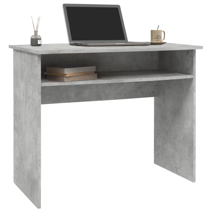 Desk 90x50x74 cm processed wood concrete gray