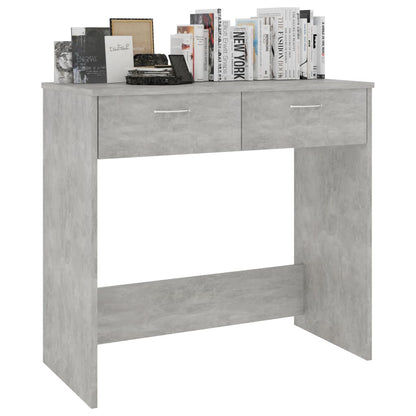 Desk 80x40x75 cm processed wood concrete gray