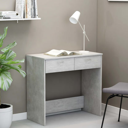 Desk 80x40x75 cm processed wood concrete gray