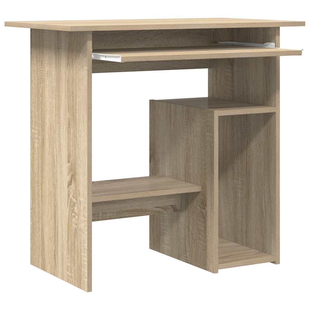 Bureau 80x45x74 cm bewerkt hout sonoma eikenkleurig
