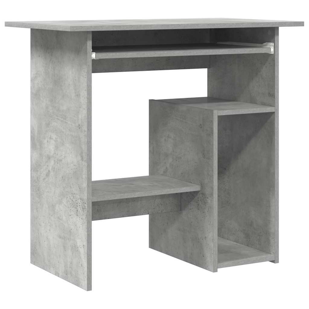 Desk 80x45x74 cm chipboard concrete gray
