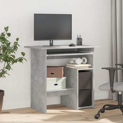 Desk 80x45x74 cm chipboard concrete gray