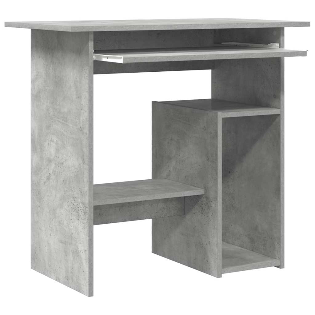 Desk 80x45x74 cm chipboard concrete gray