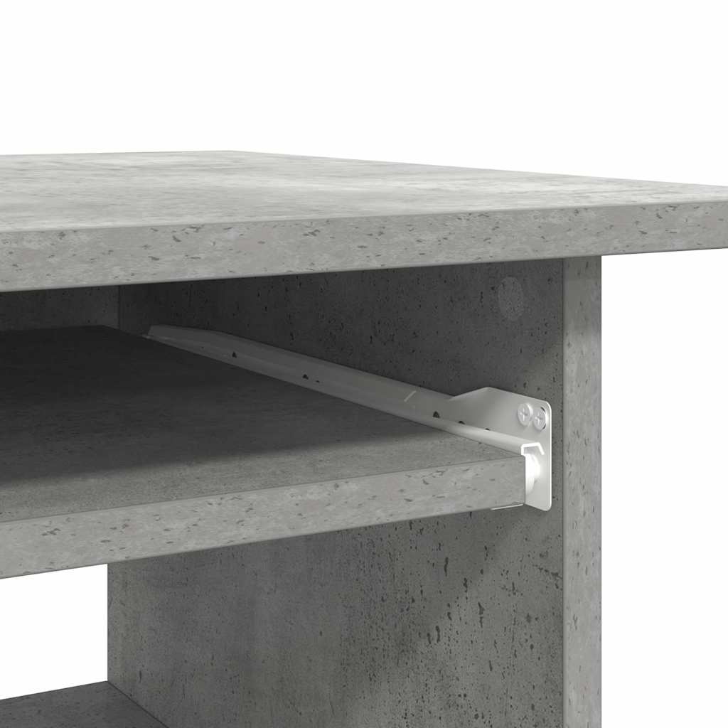 Desk 80x45x74 cm chipboard concrete gray