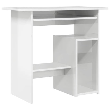 Bureau 80x45x74 cm bewerkt hout hoogglans wit
