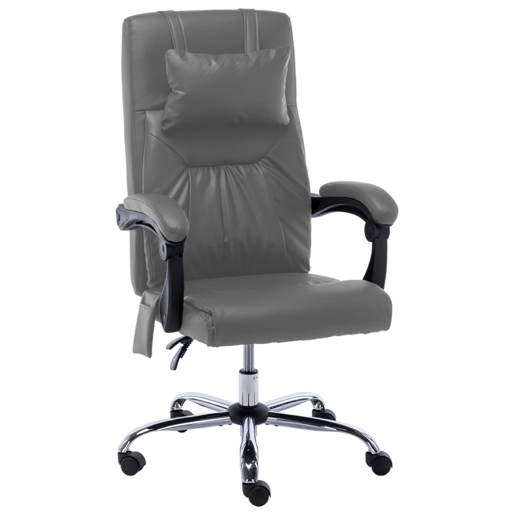 Massage office chair artificial leather anthracite