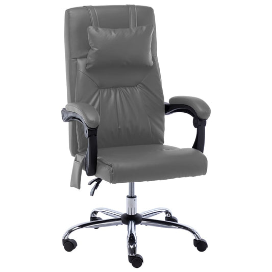 Massage office chair artificial leather anthracite