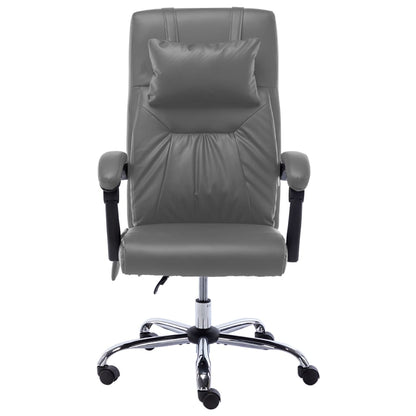 Massage office chair artificial leather anthracite