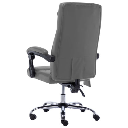 Massage office chair artificial leather anthracite