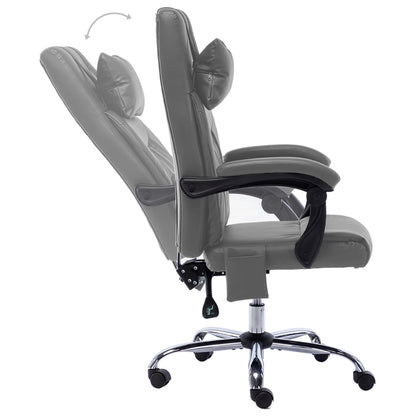 Massage office chair artificial leather anthracite