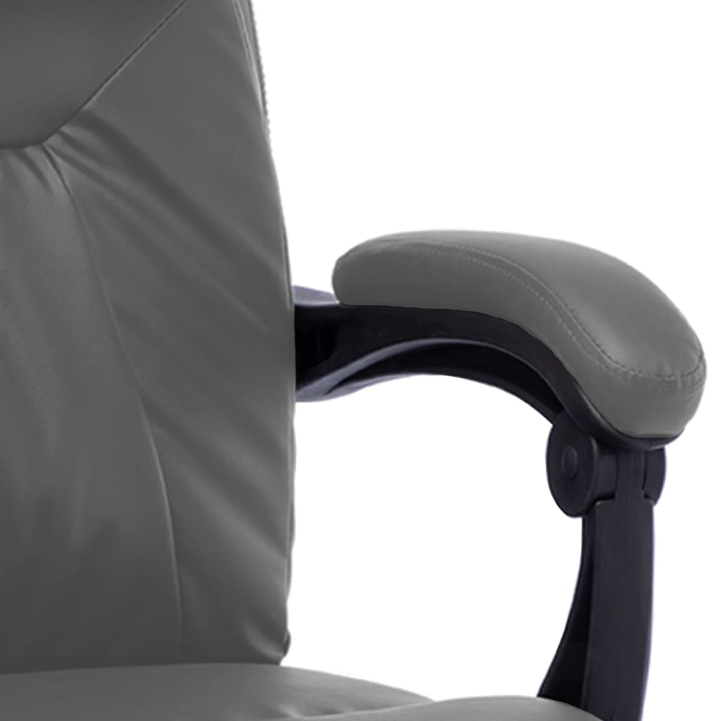 Massage office chair artificial leather anthracite