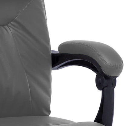 Massage office chair artificial leather anthracite