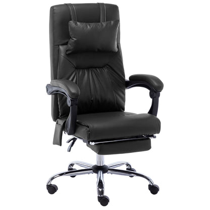 Massage office chair artificial leather black