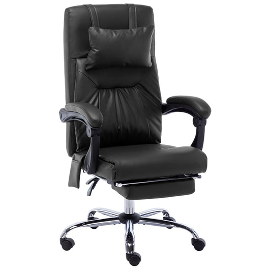 Massage office chair artificial leather black
