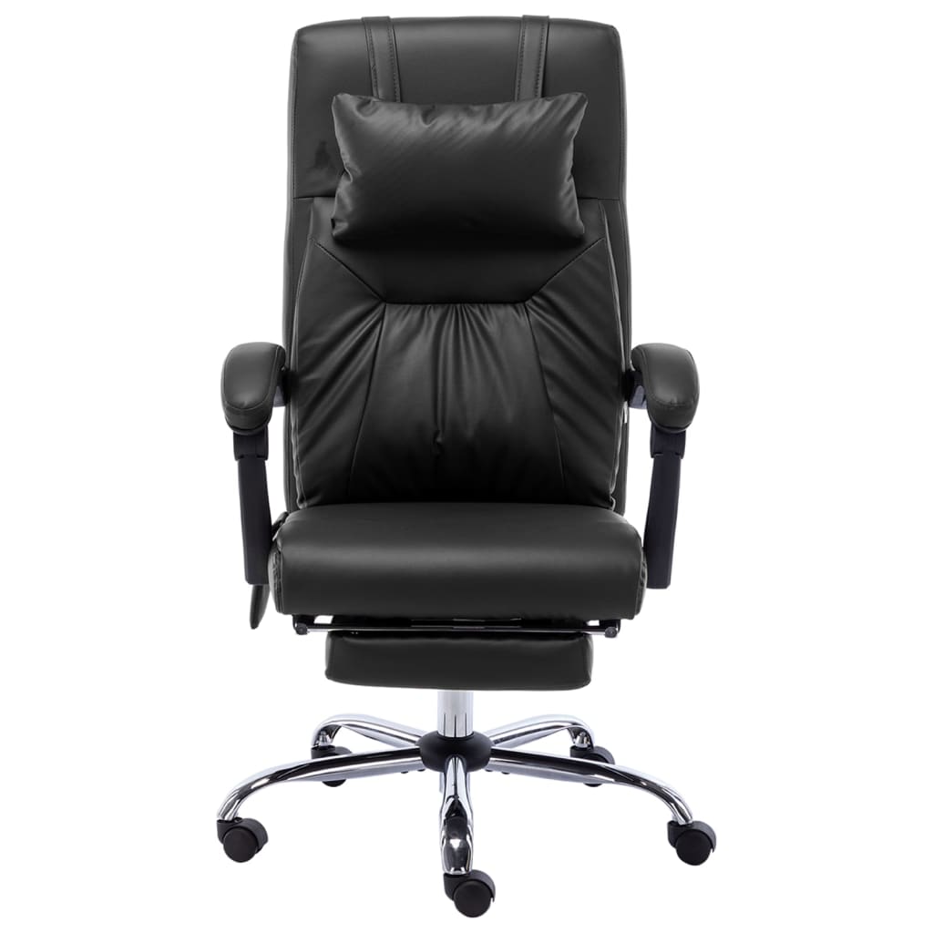 Massage office chair artificial leather black