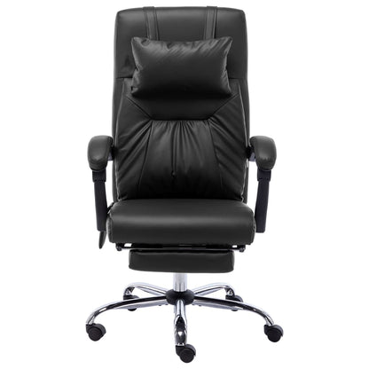 Massage office chair artificial leather black