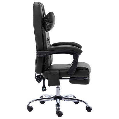 Massage office chair artificial leather black