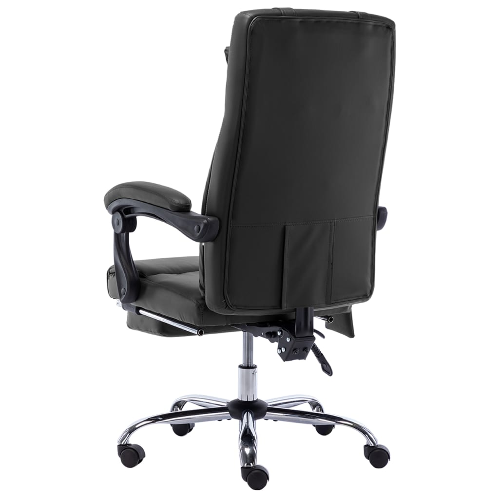 Massage office chair artificial leather black