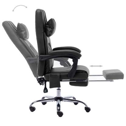 Massage office chair artificial leather black