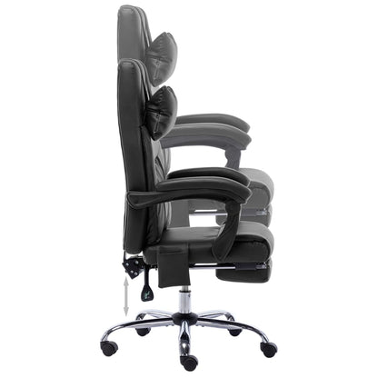 Massage office chair artificial leather black