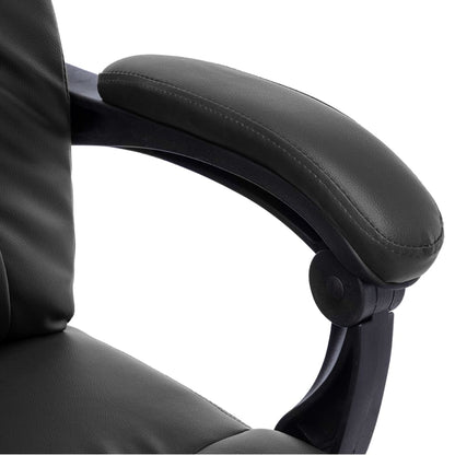 Massage office chair artificial leather black