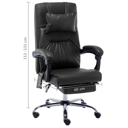Massage office chair artificial leather black