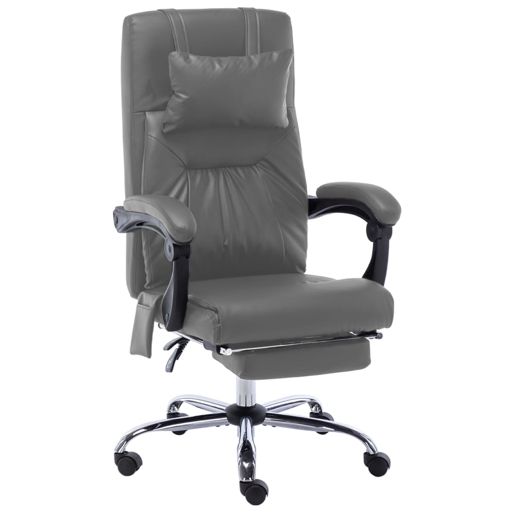 Massage office chair artificial leather anthracite