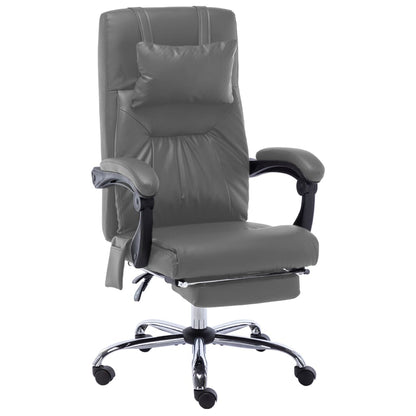 Massage office chair artificial leather anthracite