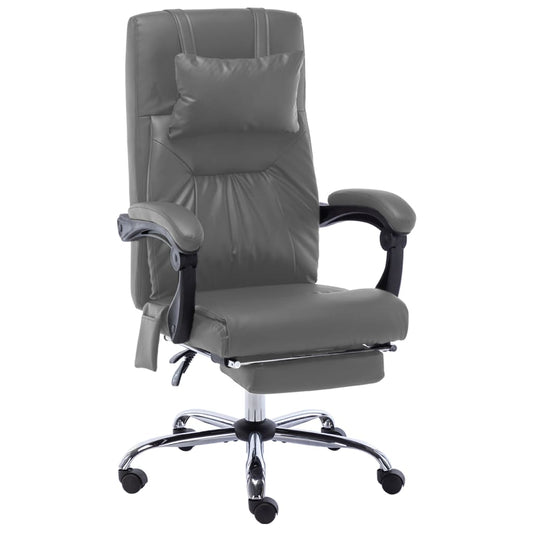 Massage office chair artificial leather anthracite