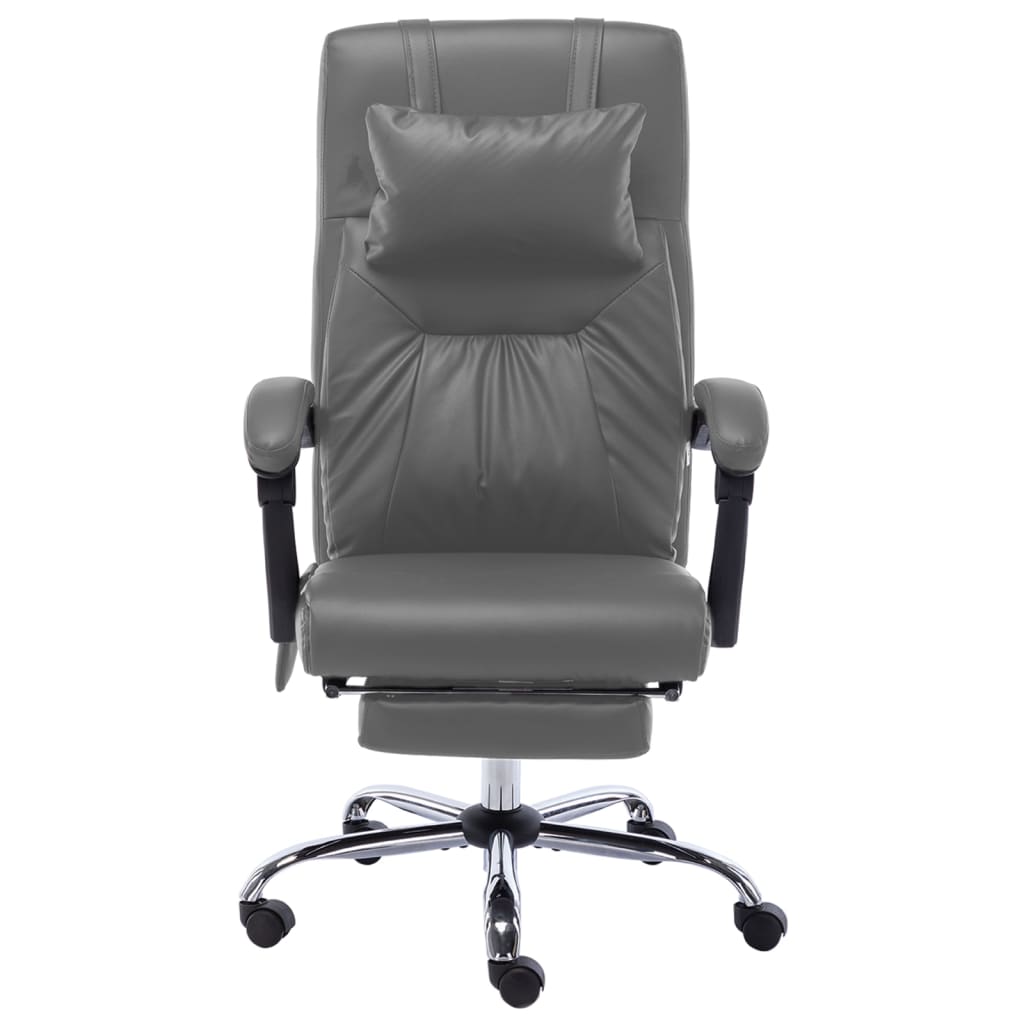 Massage office chair artificial leather anthracite