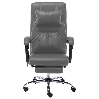 Massage office chair artificial leather anthracite