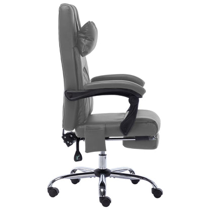 Massage office chair artificial leather anthracite