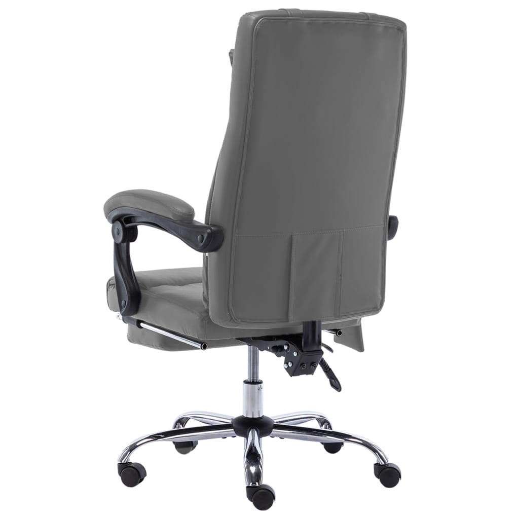 Massage office chair artificial leather anthracite