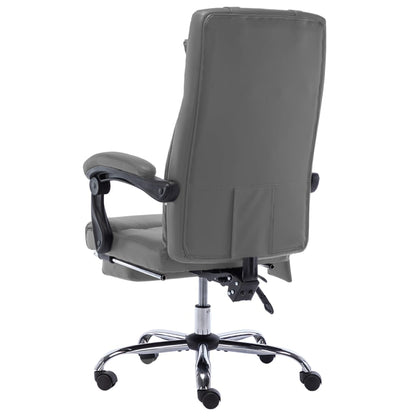 Massage office chair artificial leather anthracite