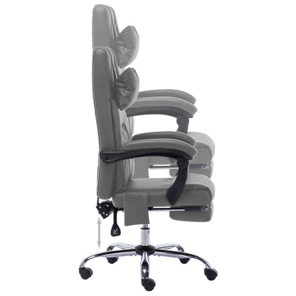 Massage office chair artificial leather anthracite