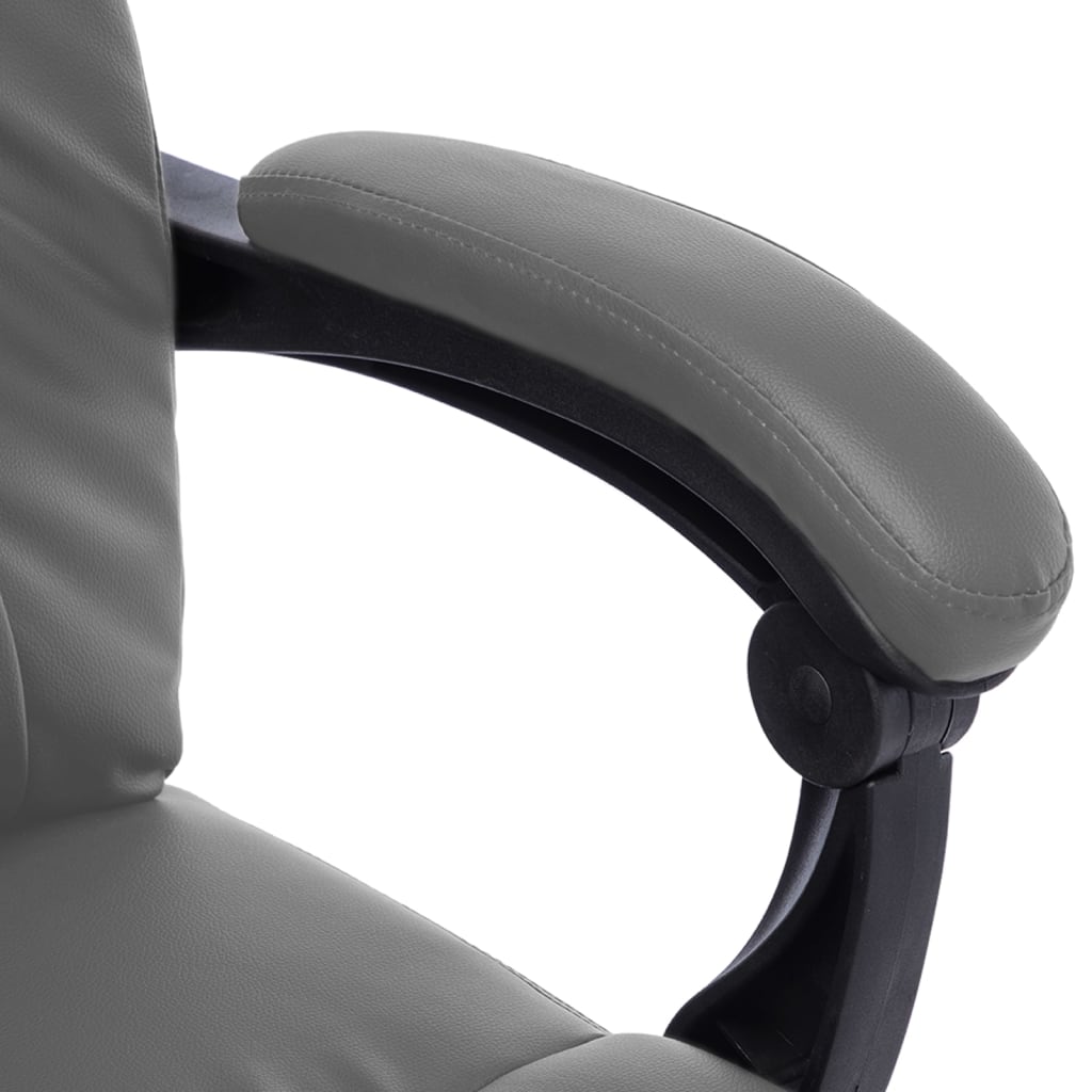 Massage office chair artificial leather anthracite