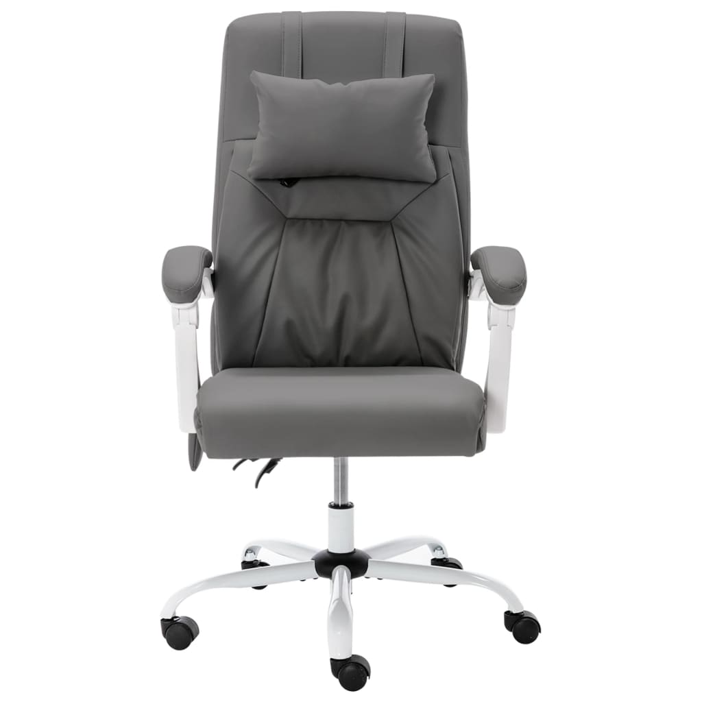 Office massage chair imitation leather grey