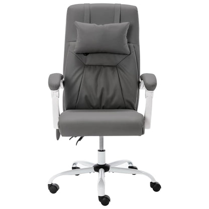 Office massage chair imitation leather grey