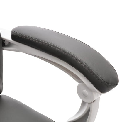 Office massage chair imitation leather grey