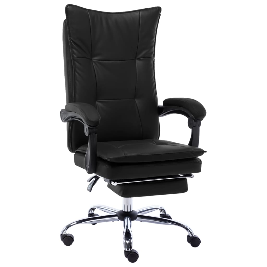 Office chair artificial leather black