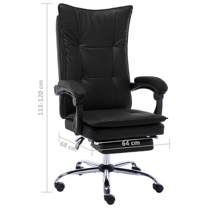 Office chair artificial leather black