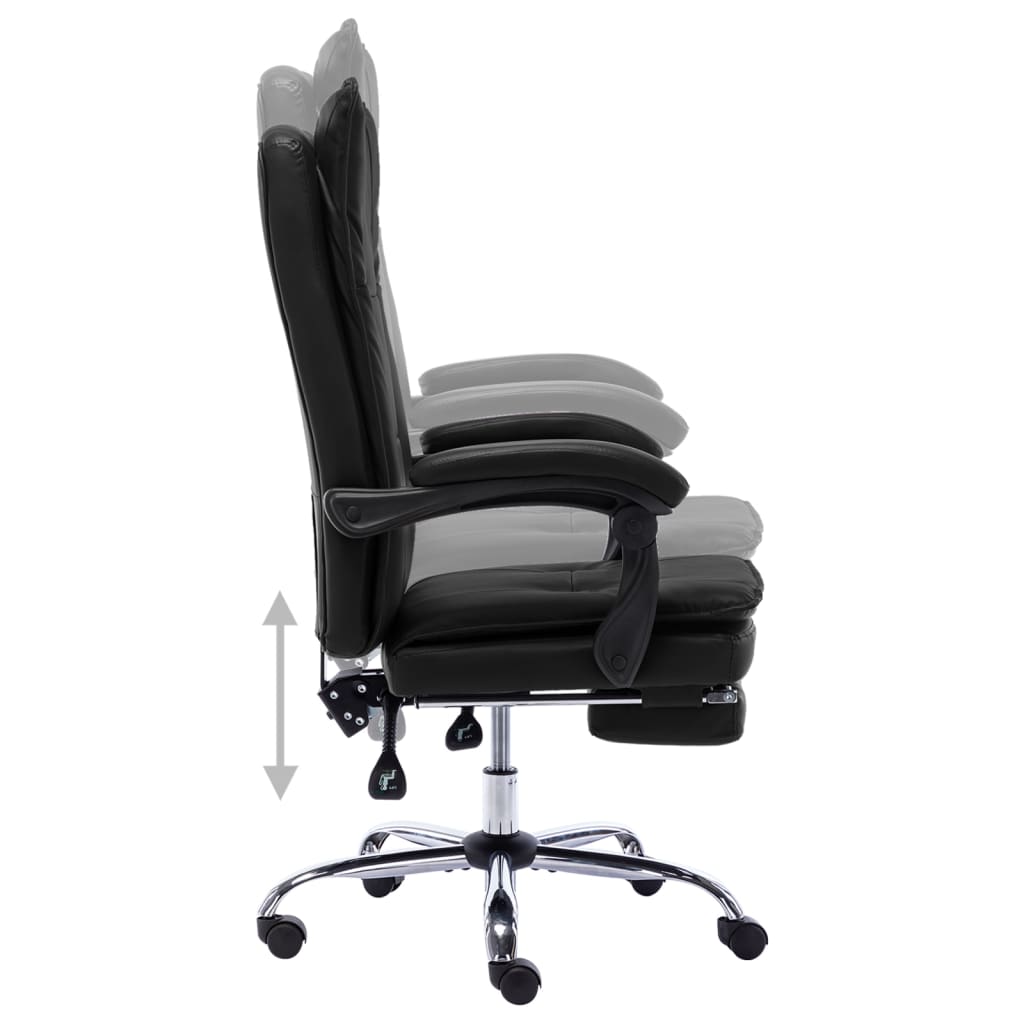 Office chair artificial leather black