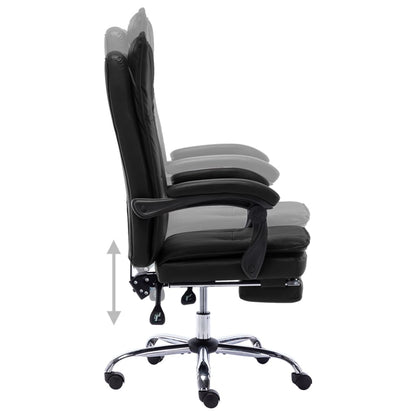 Office chair artificial leather black